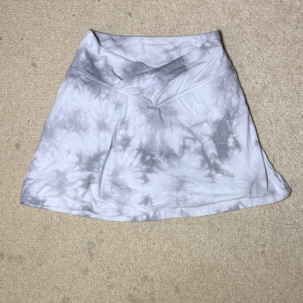 Gray Tie-Dye Women's Skort
